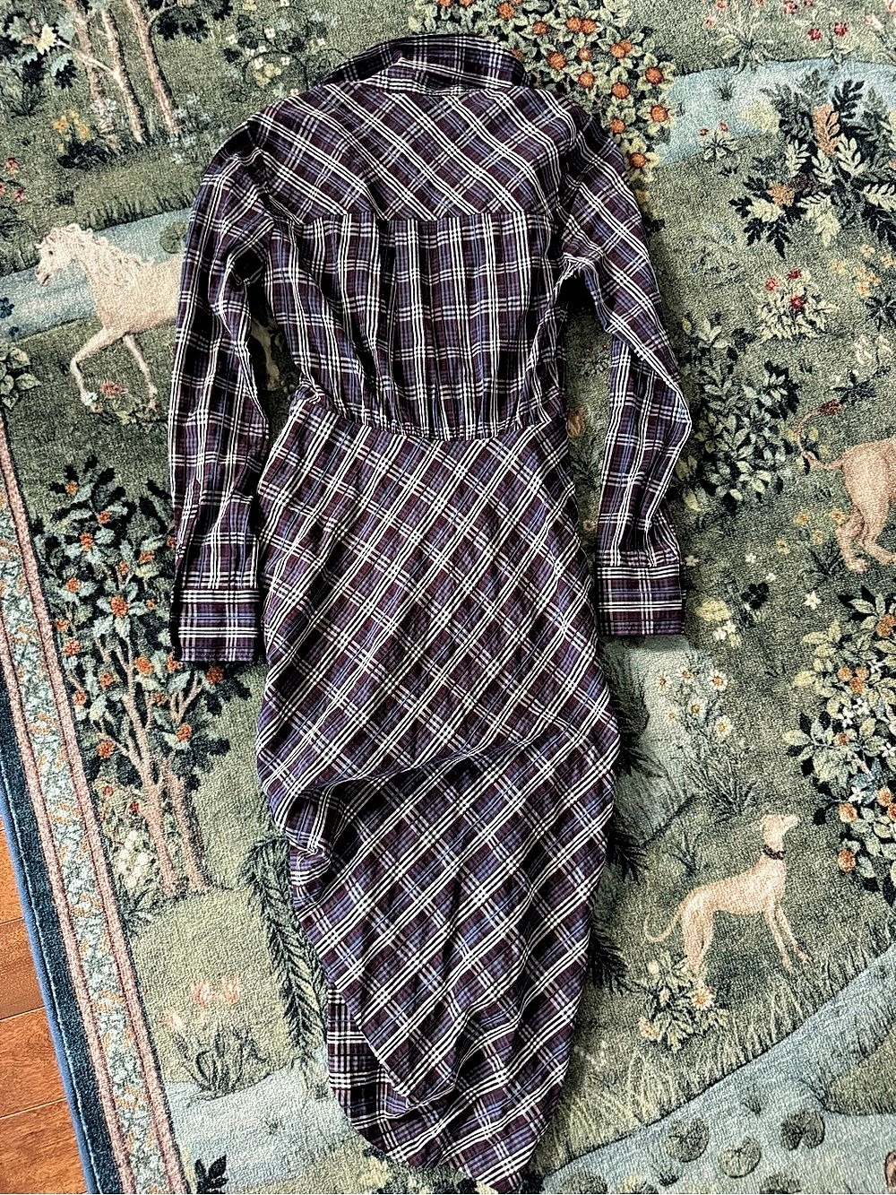Veronica Beard Perenna Plaid Shirtdress Size 2 - Picture 4 of 8